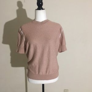 Uniqlo Peach Short Sleeve Crewneck Sweater Size L